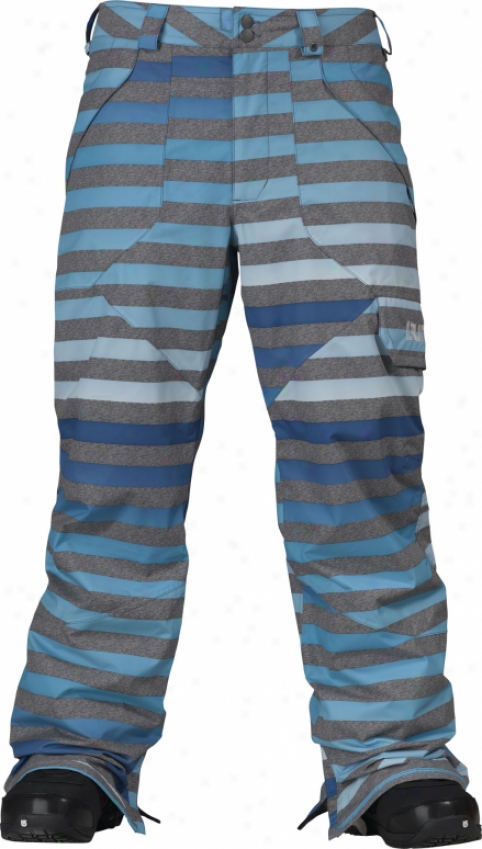 Burton Poacher Insulated Snowboard Pants Mascot Big Stripe Fade