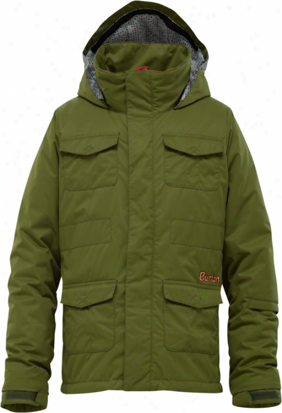 Burton Prism System Snowboard Jacket Green Bean/watermelon Liner