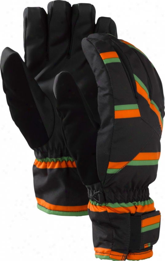 Burton Outline Under Snowboard Gloves True Black Marcos Stripe