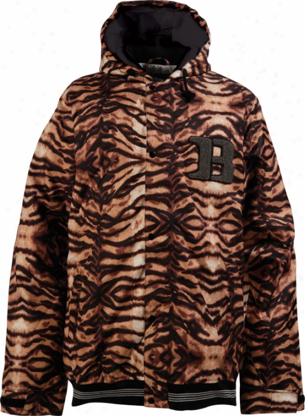 Burton Restricted Booth Tsam Snowboard Jacket Orange Tiger Prt