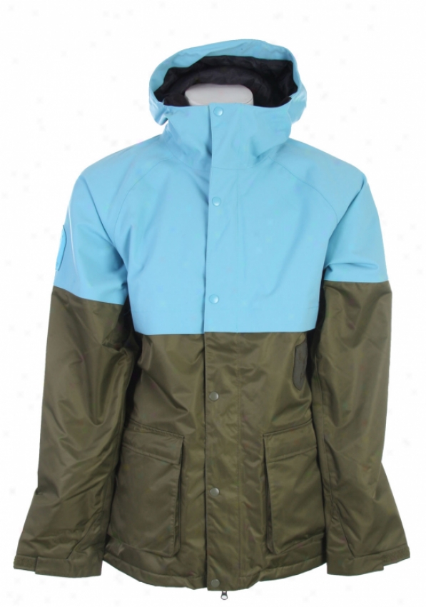 Burton Rextricted Chigurh Snowboard Jacket Post It Blue/tr Grn