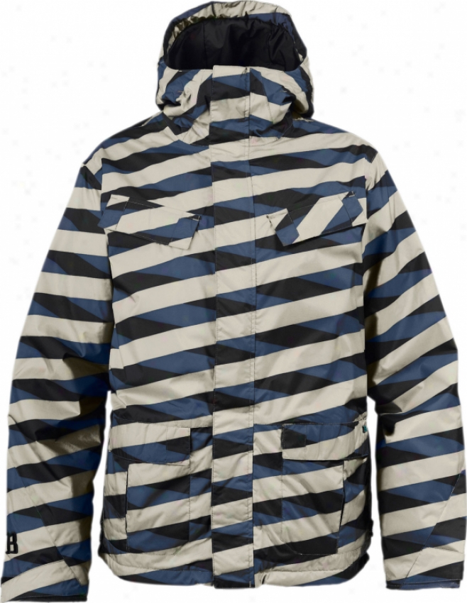 Burton Restricted Druid Snowboarr Jacket Navy Crossover Print