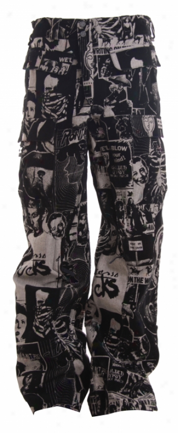 Burton Ronin Cargo Snowboard Pant Auspicious White Flckd Up