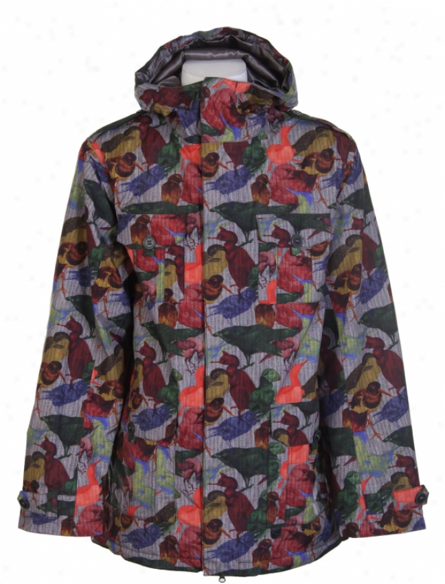 Burton Ronin Gore Cheetah Snowboard Jacket Puffin Print