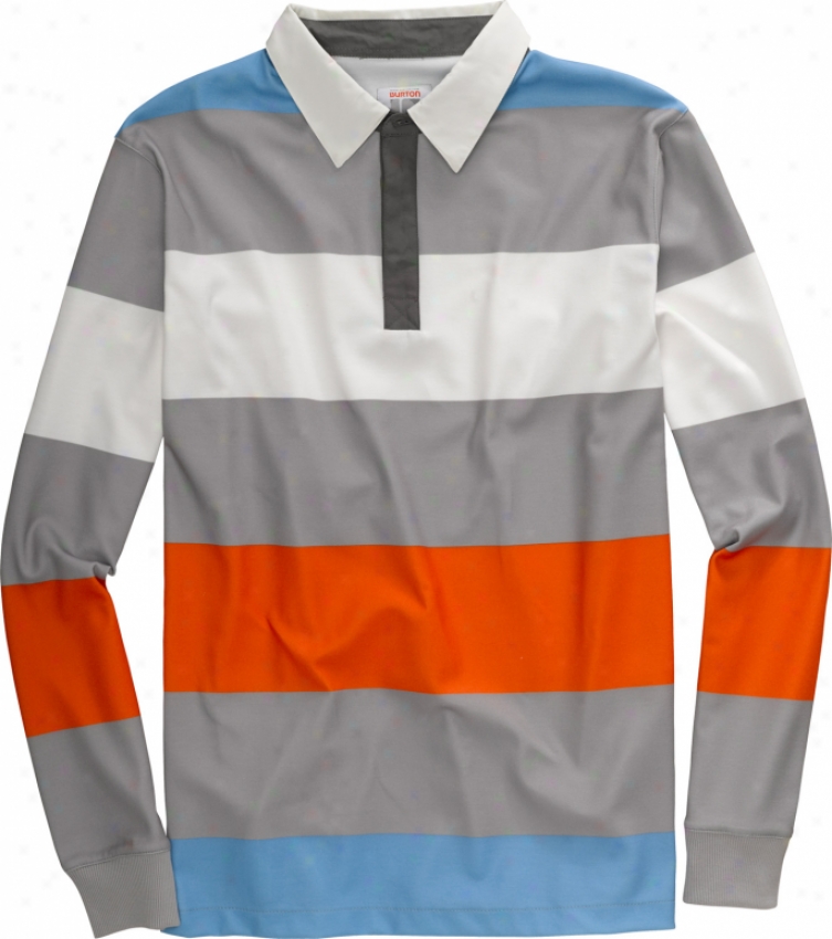Burton Rugby First Layer Shirt Stout White/iron Grey/orangemen
