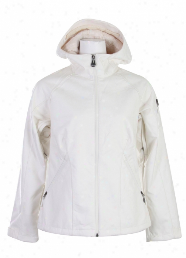 Burton Sanctuary Softshell Jacket Bright White Featther Jacquard