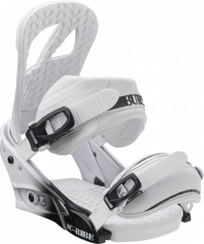 Burton Scribe Snowboard Bindings White