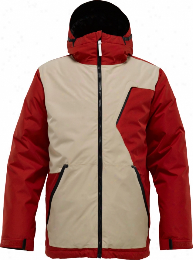 Burton Terminal Down Snowboard Jacket Code Red/chino/true Black