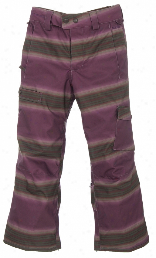 B8rton The White Collection Cosmic Delight Snowboard Pants Mocha Faded Stripe