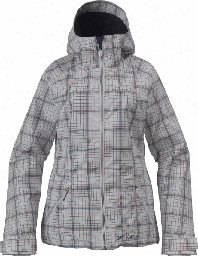 Burton Theory Snowboard Jacket Bright White Line Plaid