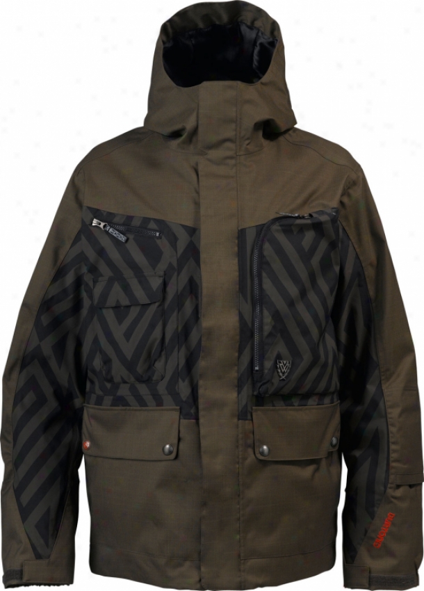 Burton Twc Indecent Exposure Snowboard Jacket Havana Diamond