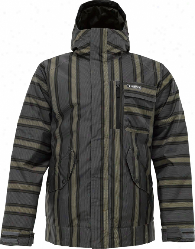 Burton Twc Such A Behave Snowbosrd Jacket Flint Baja Stripes