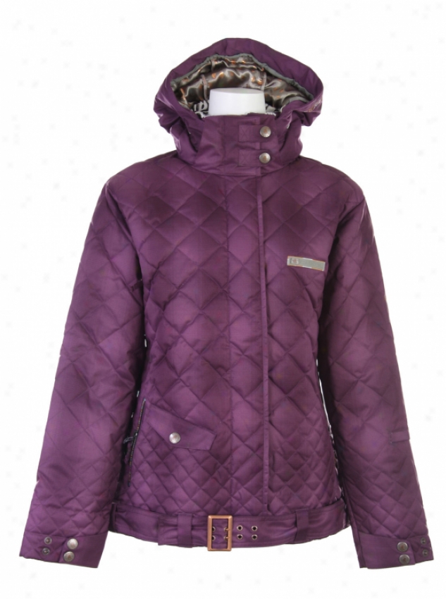 Cappel Windsor Down Snowboard Jacket Purple Velvet Plaid