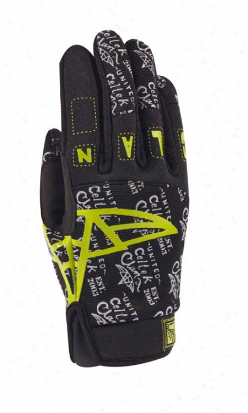 Celtek Echo Snowboard Gloves Black Pop