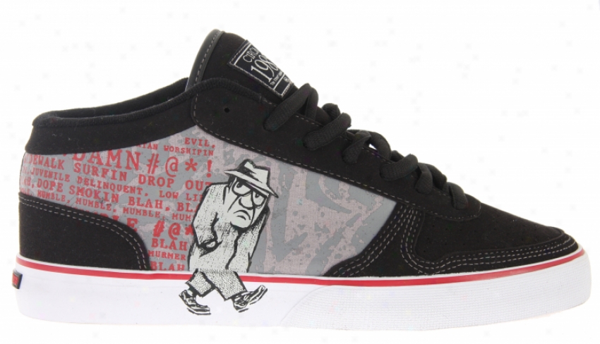 Circa 8 Track Skate Shoes Grumpy Man Black/red