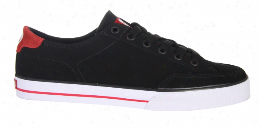 Circa Al50 Classic Skate Shoes Black/red