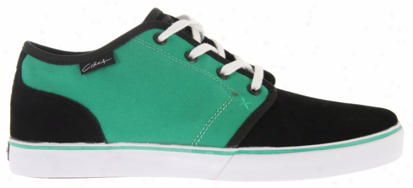 Circa Drifter Skate Shoes Black/vivid Green