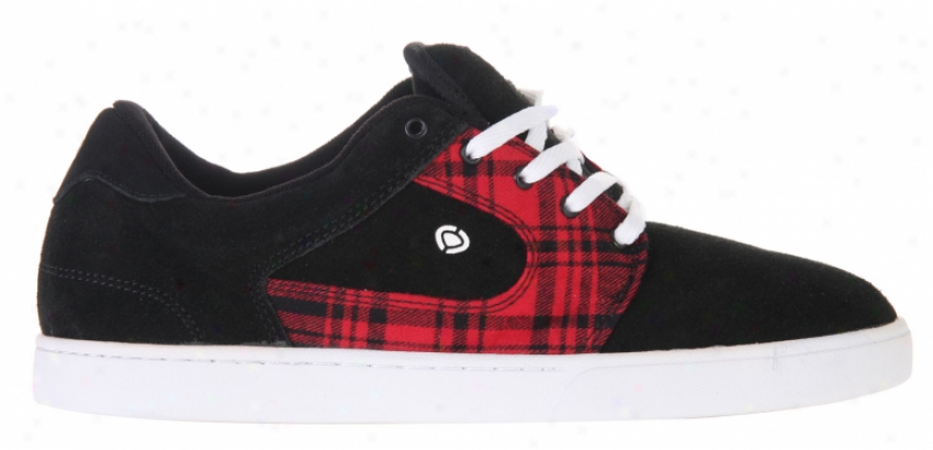 Circa Talon Skate Shoes Black/black Lava Plaid