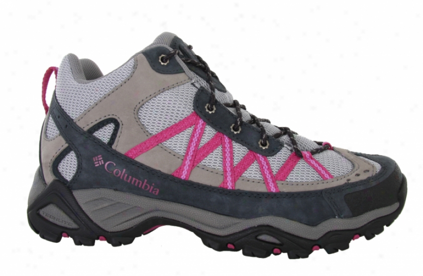 Columbia Ashlane Mid Hiking Shoes Cool Grey/begonia