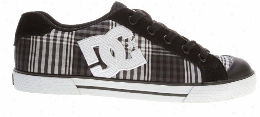 Dc Chelsea Skate Shoes Black/white/plaid