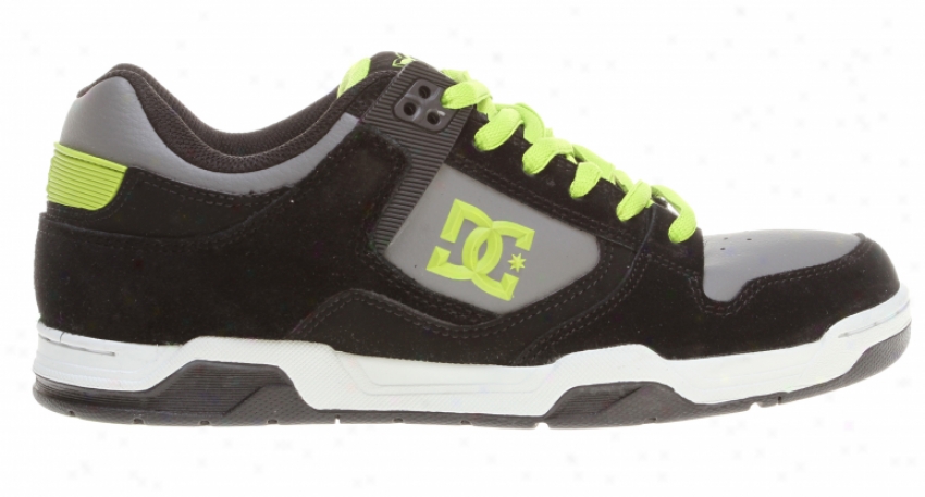 Dc Flawless Skate Shoes Blaack/battleship/soft Lime