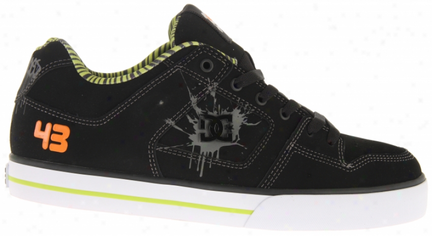 Dc Ken Block Pure Skate Shoes Black/whlte/soft Lime