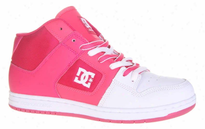 Dc Manteca 2 Mid Se Skate Shoes Bright Rose