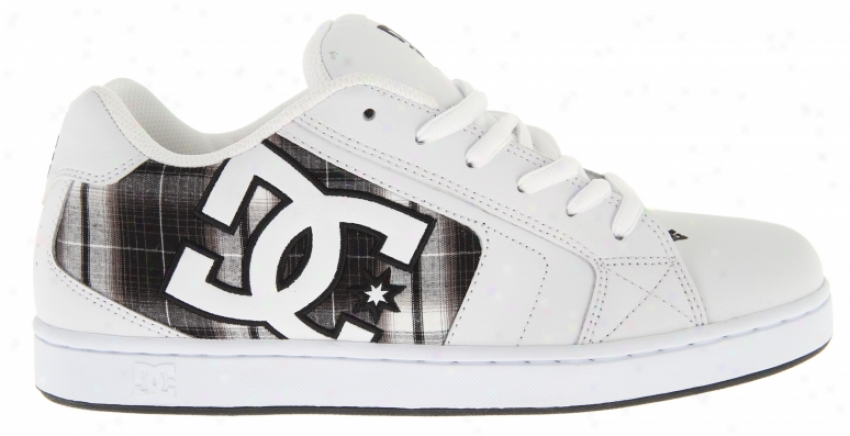 Dc Net Se Skate Snoes White/plaid