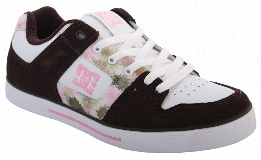 Dc Purw Se Skate Shoes Dk Chocolate/white/pink