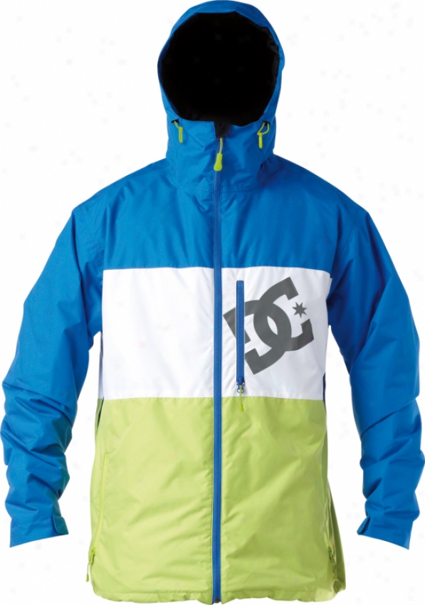 Dc Squaw Snowboard Jacket Lime Green Olympian Blue