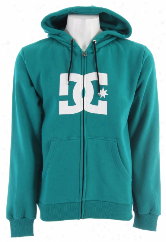 Dc Star Zip Hoodie New Teal