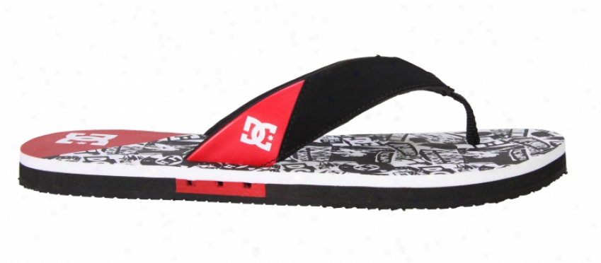 Dc Vapor Sandals Negro Mars Red