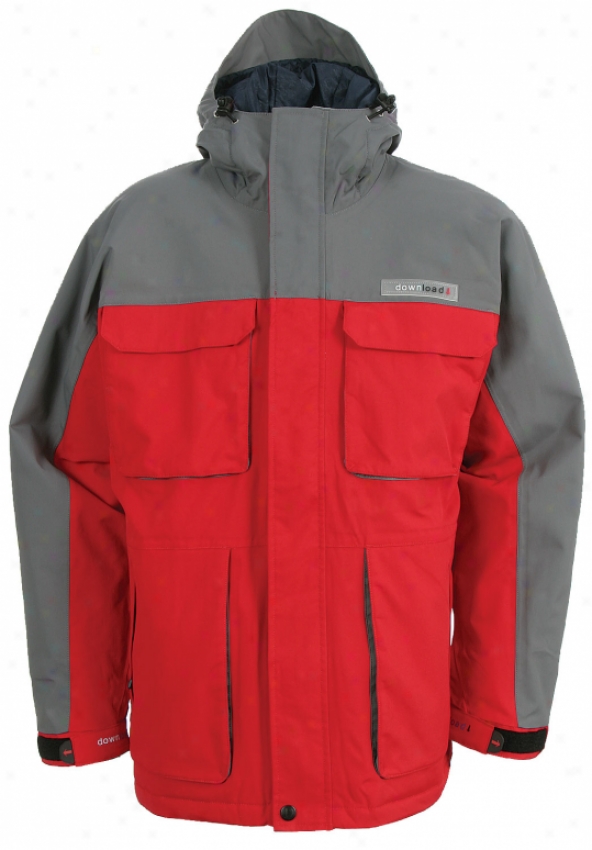 Download Dl5 Ski Jaket Dark Grey/red