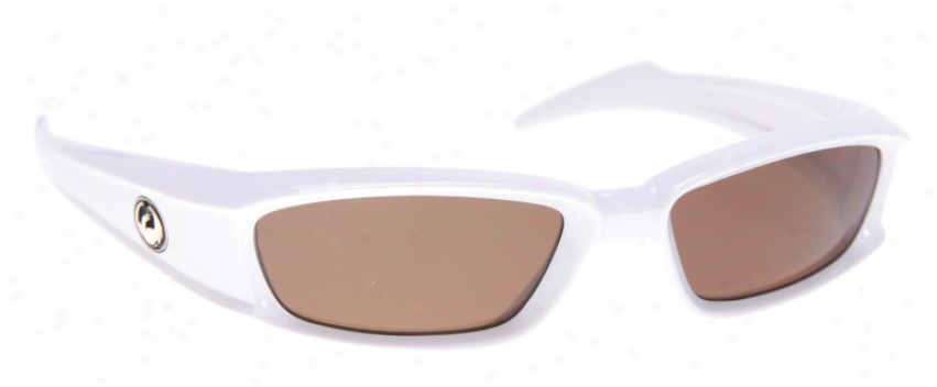 Dragon Cage Sunglasses White/bronze Lens