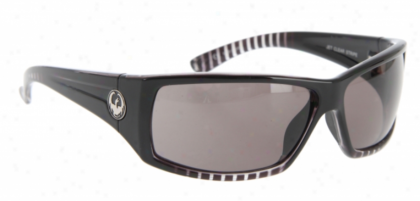 Dragon Cinch Sunglasses Jet Clear Stripe/grey Lens