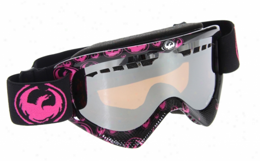 Dragon Dxs Goggles Pink Icon Logo/ionized Lens