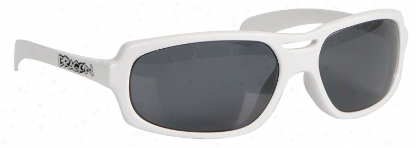 Dragon Stocker Sunglasses White/grey Polarized Lens