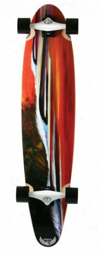 Dregs Red Point Longboard Skateboard Complete Red