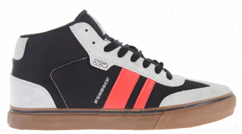 Dvs Milan Ct Mid Keo Beat Skate Shoes Black/grey/red Nylon