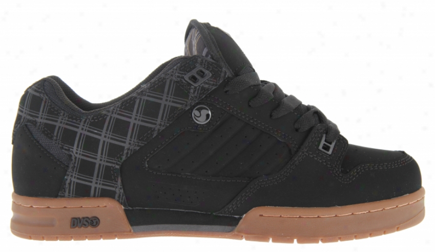 Dvs Militia Skate Shoes Black/gum Nbuuck