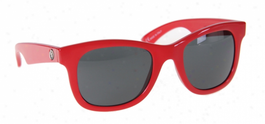 Electric Detroit Sunglasses Red Vinyl/grey Lens