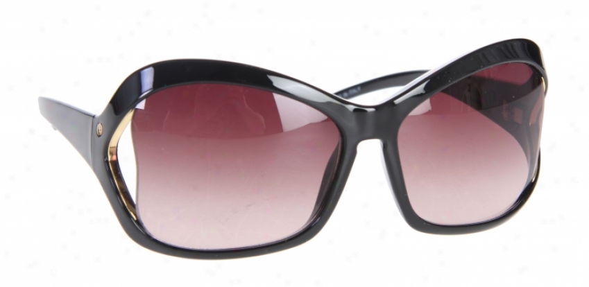 Electric Heartache Sunglasses Gloss Black /brown Gradient Lens