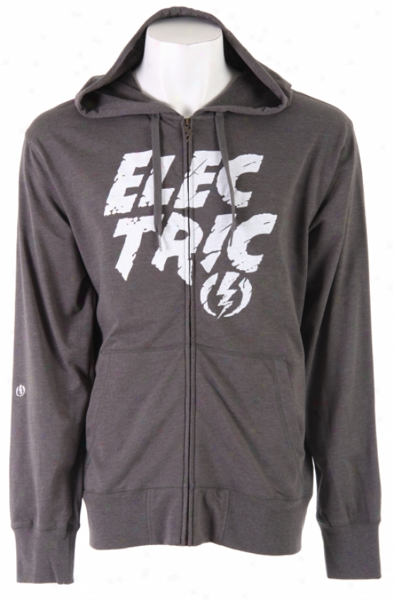 Electric Klash Lighgwight Slim Zip Hoodie Heather Grey