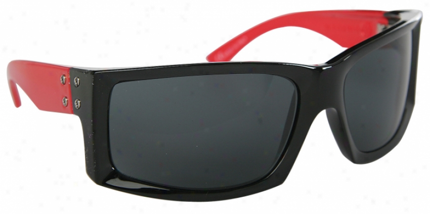 Electric Vhf Sunglasses Black N Red/grey Lens