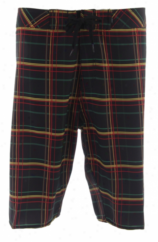 Element Ready Aim Plaid Boardshorts Rasta