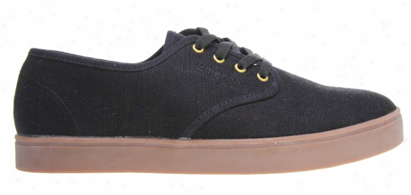 Emerica Laced Skate Shoes Black/gold