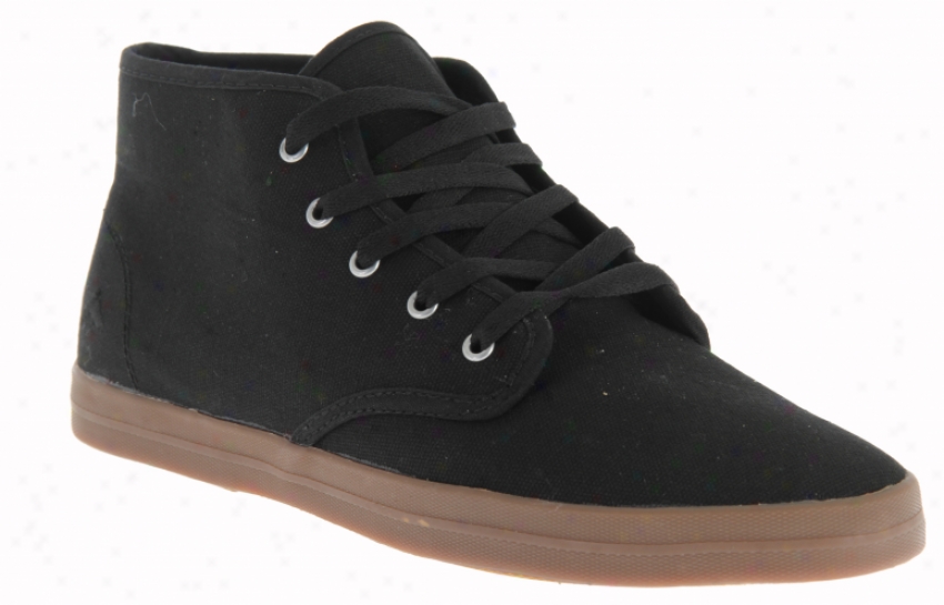Emerica Wino Mid Skate Shoes Black/gum