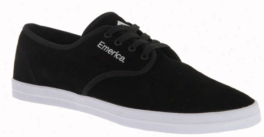 Emerica Wino Skate Shoes Black/white/silver