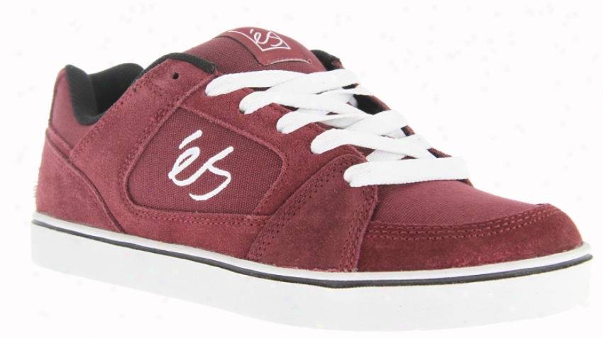 Es Slant Skaet Shoes Maroon/black/white