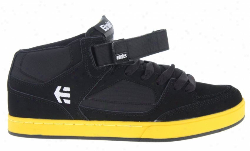 Etnies Number Mid Skate Shoes Black/yellow